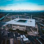 Aerial view of Hard Rock Stadium in Miami Gardens, home of the Miami Dolphins